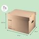 Archief- en transportdoos met deksel Leitz Premium 335x280x440mm natuurbruin