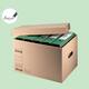 Archief- en transportdoos met deksel Leitz Premium 335x280x440mm natuurbruin