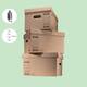 Archief- en transportdoos met deksel Leitz Premium 335x280x440mm natuurbruin