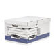 Archiefdoos Bankers Box System fold flip top maxi wit blauw