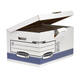 Archiefdoos Bankers Box System fold flip top maxi wit blauw