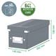 DVD-opbergdoos Leitz Click & Store WOW  gerecycled karton 206x147x352mm zwart