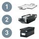 DVD-opbergdoos Leitz Click & Store WOW  gerecycled karton 206x147x352mm zwart