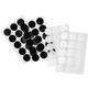 Klittenband Folia rond 2cm 15 stuks zwart 15 stuks wit