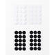 Klittenband Folia rond 2cm 15 stuks zwart 15 stuks wit