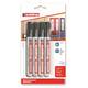 Viltstift edding 3000 rond 1.5-3mm zwart blister à 4 stuks