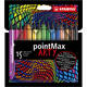 Viltstift STABILO pointMax 488/15 Arty medium assorti etui 15 stuks