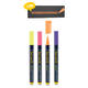 Krijtstift Securit SMA-100 rond 1-2mm geel/oranje/roze/paars blister à 4 stuks