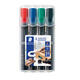 Viltstift Staedtler Lumocolor 350 permanent schuin assorti 4 stuks