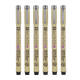 Fineliner Sakura Pigma Micron set à 6 schrijfbreedtes zwart