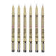 Fineliner Sakura Pigma Micron set à 6 schrijfbreedtes zwart