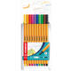 Fineliner STABILO point 88/10 fijn assorti 10 stuks