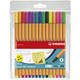 Fineliner STABILO point 88/15 fijn assorti etui à 15 stuks