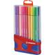 Viltstift STABILO Pen 68/20 ColorParade in rood/blauw etui M ass 20st
