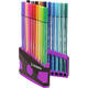 Viltstift  STABILO Pen 68/20 ColorParade in antr/roze etui M ass 20st