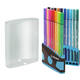 Viltstift  STABILO Pen 68/20 ColorParade in antr/turq etui M ass 20st