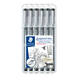 Fineliner Staedtler Pigment 308 zwart set 4+2 gratis