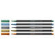 Viltstift STABILO Pen 68/841 medium metallic blauw