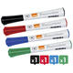 Whiteboardmarker Nobo Glide rond assorti 1mm 4st