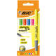 Markeerstift Bic grip assorti etui à 5 stuks