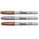 Viltstift Sharpie rond fijn metallic assorti blister à 3 stuks