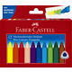Waskrijt Faber-Castell driehoekig assorti set à 12 stuks
