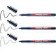 Fineliner edding 1800 0.25mm - 0.35mm - 0.5mm zwart set à 3 stuks