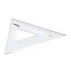 Driehoek Aristo 23620 200mm 30/60graden transparant