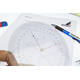 Koershoekmeter Kangaro kunststof 126mm transparant
