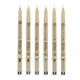 Fineliner Sakura Pigma Micron 05 basic set 6 kleuren