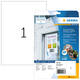 Etiket HERMA 4577 210x297mm folie wit 20 stuks