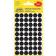 Etiket Avery 3140 rond 12mm zwart 270 stuks