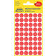 Etiket Avery 3141 rond 12mm rood 270 stuks