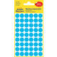 Etiket Avery 3142 rond 12mm blauw 270 stuks
