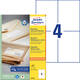 Etiket Avery LR3483 105x148mm recycled wit 400 stuks