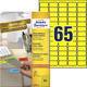 Etiket Avery L4793-20 38.1x21.2mm geel 1300 stuks