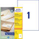 Etiket Avery LR3478 210x297mm A4 recycled wit 100 stuks