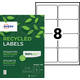 Etiket Avery LR7165-100 99.1x67.7mm recycled wit 800 stuks