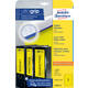 Rugetiket Avery smal 38x192mm zelfklevend geel