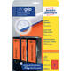 Rugetiket Avery smal 38x192mm zelfklevend rood