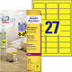 Etiket Avery L6004-25 63.5x29.6 neon geel 675 stuks