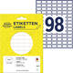 Etiket Avery 3311 16x9mm wit 2646 stuks