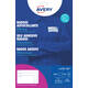 Naambadge etiket Avery L4787-20 80x50mm blauw kader 200 stuks