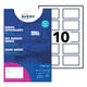 Naambadge etiket Avery L4787-20 80x50mm blauw kader 200 stuks
