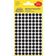 Etiket Avery 3009 rond 8mm zwart 416 stuks