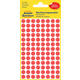 Etiket Avery 3010 rond 8mm rood 416 stuks