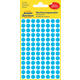 Etiket Avery 3011 rond 8mm blauw 416 stuks