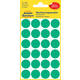 Etiket Avery 3006 rond 18mm groen 96 stuks