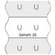 Prijsetiket 12x26mm Sato Samark wit afneembaar