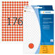 Etiket HERMA 2212 rond 8mm rood 5632 stuks